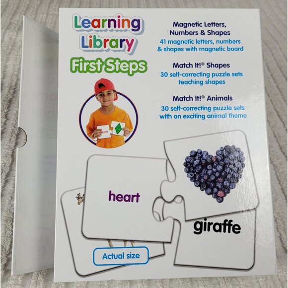 Learning Library First Steps Educational Set Letters Numbers Shapes Homeschool - Picture 3 of 9